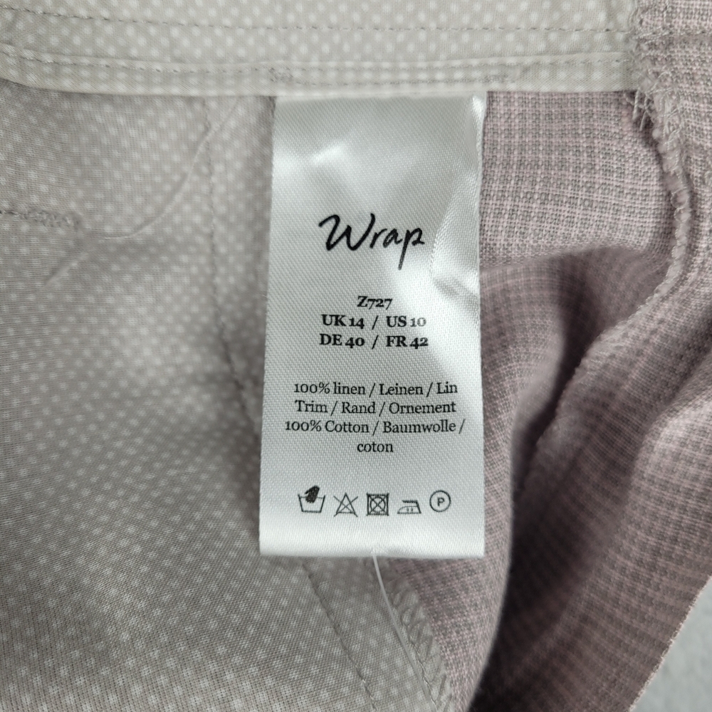 Wrap London Women's Linen Suit Set Blazer Pants Size 10 - Picture 16 of 16